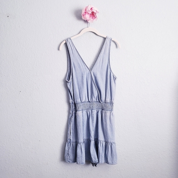 American Eagle Denim Ruffle Romper - Picture 9 of 10